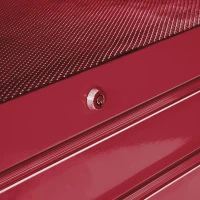 HOMCOM Carucior Pentru Ustensile Unelte cu Sertar Rosu 61.5 x 33 x 85cm(m-11)