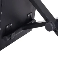 HOMCOM Scaun Captusit pentru Pian Pliabil cuInaltime Reglabila, Negru, 39x29x51cm(m-10)