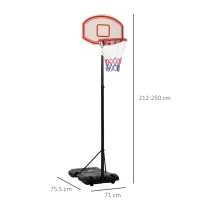 HOMCOM cos cu inaltime reglabila 175-215 cm(m-3)