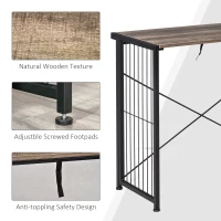 HOMCOM Birou Pliabil Stil Industrial pentru Casa si Birou 90x45x74cm(m-6)