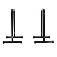 HOMCOM paralele fitness, din tuburi de otel, 73 cm, negre(m-7)