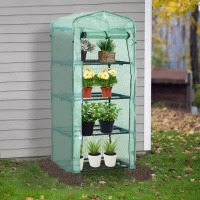 Outsunny sera gradina cu 4 rafturi, 70x50x160cm, verde(m-2)