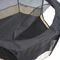 PawHut Box per Animali Cani Gatti recinzione per Cuccioli pieghevole, bianco-nero, 125x48x58cm(m-5)
