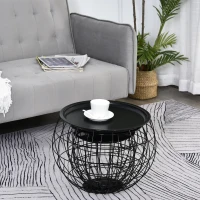 HOMCOM Set 3 Masute cu Tava Superioara(m-5)