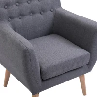HOMCOM Scaun Fotoliu de Design Dormitor Salon Moderna Gri(m-10)
