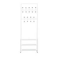 HOMCOM cuier de tip cadru, din otel 67x31.5x185cm, alb(m-1)