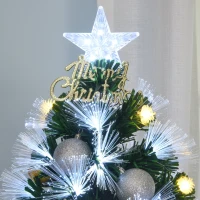 HOMCOM Pom de Craciun artificial de 150 cm cu ramuri cu 180 de becuri cu LED fibre optice(m-13)