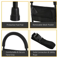 HOMCOM Mâner ridicare din pat cu 7 niveluri de înălțimi, cu sistem de prindere antiderapant si buzunar(m-6)