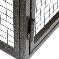 PawHut Cusca pentru Iepuri cu Casuta Rampa Curte Cusca pentru Iepuri din Lemn si Metal(m-8)