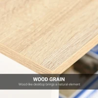 HOMCOM Masa de Birou cu Raft Masa de Birou Oficiu Suport PC Computer Stejar Alb(m-7)