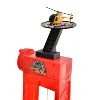 HOMCOM Pista de Alergat jucarie garaj masinuta elicopter ascensor copii 3+ ani(m-6)