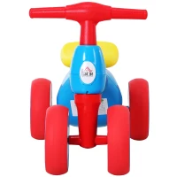 HOMCOM Bicicleta fara Pedale pentru Copii intre 18 si 36 Luni Rosu Albastru si Galben(m-7)