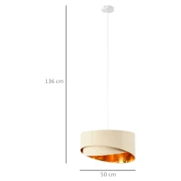 HOMCOM Candelabru cu Suspendare Inaltime Reglabila, Iluminare Casa si Birou(m-3)