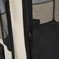 PawHut Box per Animali Cani Gatti recinzione per Cuccioli pieghevole, bianco-nero, 125x48x58cm(m-6)