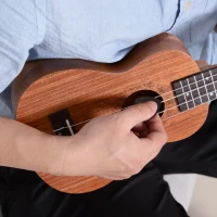 HomCom chitara din lemn sappeli 53x 17,5x6.2 cm maro(m-12)
