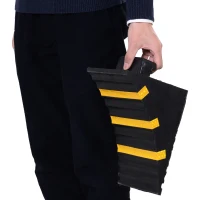 HOMCOM Pene Blocat Roti Antiderapant in Cauciuc pentru Masini,Moto si Rulota 25x16x19cm 2Buc(m-11)