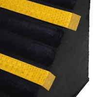 HOMCOM Pene Blocat Roti Antiderapant in Cauciuc pentru Masini,Moto si Rulota 25x16x19cm 2Buc(m-8)