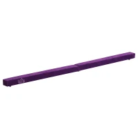 Homcom Trave da Ginnastica per Allenamento Imbottita in Legno, Viola, 210x10x6.5cm(m-6)