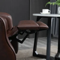 HOMCOM Fotoliu Relax Rabatabil 90° si 150° Manual din piele(m-10)