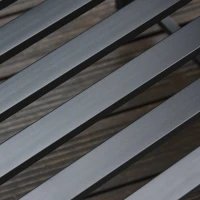 Outsunny Set Masuta si Scaune de Gradina de Exterior din Metal Negru(m-10)