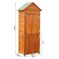 Outsunny, magazie pentru scule, 79x49x190cm, lemn(m-3)