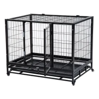 Pawhut Cusca Caini – Interior/Exterior 92×62×75 cm cu Roti(m-1)