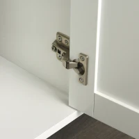 Homcom Carut Bucatarie Alb – Bufet Mobil 107×48×89 cm, Economisire Spatiu(m-9)