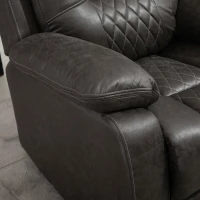 HOMCOM Fotoliu Rabaltabil 150° cu Suport pentru Picioare si Umplutura Suplimentara din Microfibra, Maro 94x95x99cm(m-8)