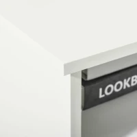 HOMCOM Birou modern pentru birou cu 4 sertare compartiment deschis din lemn alb(m-7)