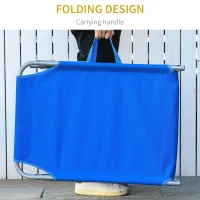 Outsunny sezlong pliabil, portabil, 58x193x 35.5cm(m-5)