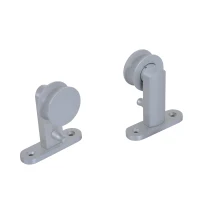 HOMCOM Kit asamblare usi glisante cu sina 200x3,15x2,5cm argintiu(m-7)