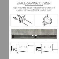HOMCOM Dulap TV Suspendat cu 4 Compartimente si 2 Usi, Consola pentru Televizor pana la 60"(m-5)