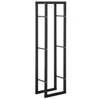 HOMCOM raft stocare lemne, vertical, de interior, 40x25x150cm(m-1)