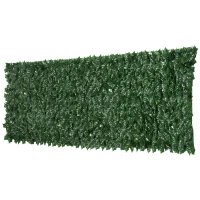 Outsunny Rulou Artificial de Gard Viu din PE, Anti-UV, 300x100 cm, Frunze Verde inchis(m-1)