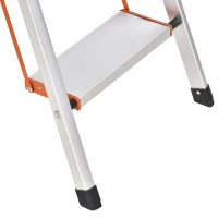 HOMCOM Scara Profesionala din Aluminiu cu 5 Trepte Pliabila si Economie de Spatiu(m-11)