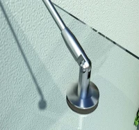 Outsunny - Tettoia porta d'ingresso baldacchino pensilina in vetro trasparente e acciaio inox(m-6)