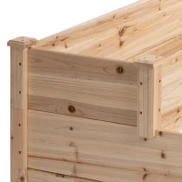 Outsunny suport 3 rafturi lemn pentru plante, 120x120x56 cm(m-8)