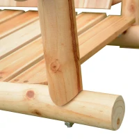 Outsunny Dondolo da Giardino in Legno di Abete Naturale a Doghe(m-4)