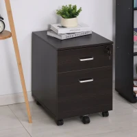 Vinsetto Dulap cu Sertare pentru birou, 2 sertare si 5 roti, usor de mutat, 40x44x54.6cm(m-2)