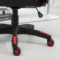 Vinsetto Fotoliu pentru Gaming in Piele Sintetica Premium Ergonomica Spatar Inalt Negru si Rosu(m-9)