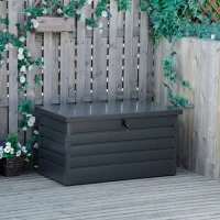 Outsunny Banca Gradina 120×62×62 cm – Cu Lada Depozitare & inchidere(m-2)
