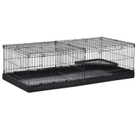 PawHut cusca pentru iepuri si porcusori de Guineea, neagra(m-1)