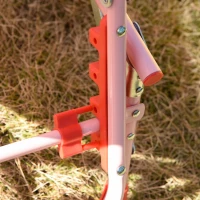 Outsunny Sezlong pentru Copii Pliant din Metal si Poliester, Spatar Rabatabil pana la 180° Roz(m-10)