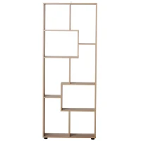 HomCom biblioteca moderna, 8 rafturi 70x24x178 cm, maro(m-4)