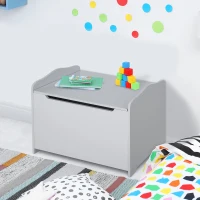 HOMCOM cufar din lemn, cu capac, 60x40x48cm, gri(m-4)