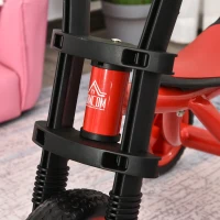 Homcom Tricicleta pentru Copii 3-6 Ani Rosu si Negru cu Pedale si Sa Reglabila(m-5)
