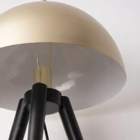 HOMCOM Lampă de masă cu trepied și abajur auriu metalic, fixare E27, Ф30x62cm – auriu(m-9)