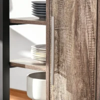 Homcom Carucior Bucatarie – Cu Sertar, Dulap si 4 Roti(m-10)