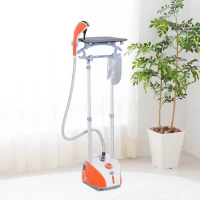 Homcom Fier de calcat Vaporizator Vertical Capacitate 2L, Portocaliu si Gri(m-2)