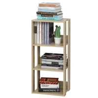 HOMCOM biblioteca din lemn cu 3 rafturi, 40x29.2x87.9cm(m-1)